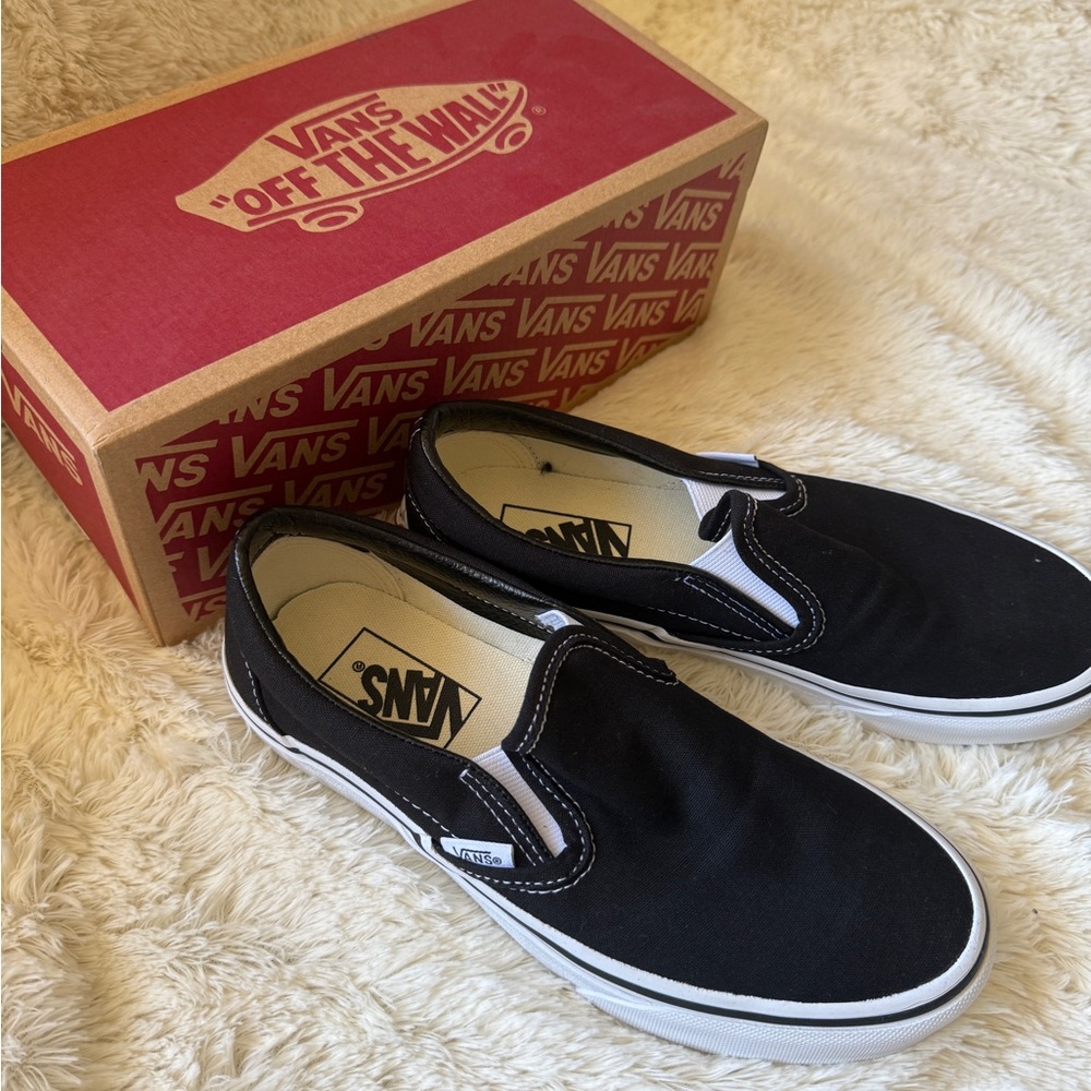 Vans Black Slip-On Sneakers